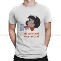 Unhappy O Neck Tshirt Mafalda Cartoon Pure Cotton Original T Shirt Men Clothes New Design Big Sale