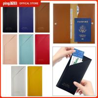 PING3693 สีทึบทึบ ปกหนังสือเดินทาง หนังพียู น้ำหนักเบา ผู้ถือหนังสือเดินทาง ใช้ได้ทุกเพศ Card holde สำหรับผู้หญิง