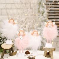 【CW】 2023 Christmas Angel Doll Toy Standing Plush Dolls Christmas Tree Pendant Ornaments Xmas Kids New Year Gift Table Decoration