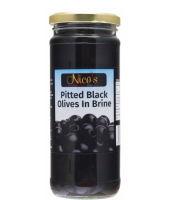 ส่งฟรี? (x1) Nicos Pitted Black Olives In Brine 460g