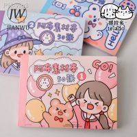 JIANWU 50 Pcs Cartoon Teenage Girl Journal Material Book Washi Sticker Cute Abu Scrapbooking Collage Sticker Kawaii Stationery