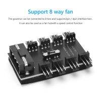 Multi Way Splitter Cooler Cooling Fan Hub Pc Computer Sata 1 Tot 8 3 pin 12V Power Socket PCB Adapter 2 Level Speed Controller Electrical Connectors