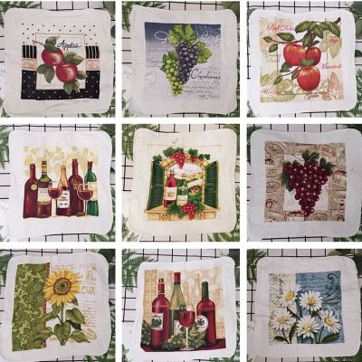 5Pcs Small 20x20cm Cotton Terry Printed Absorbent Kitchen Dishcloth Xmas Gift Square Tea Towels