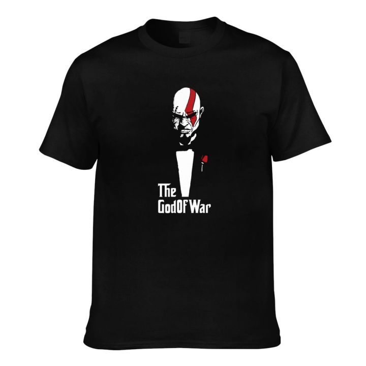 เสื้อยืดลําลอง-พิมพ์ลาย-the-god-of-war-godfather-kratos-สําหรับผู้ชาย