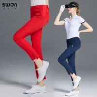 SG Female High Elastic Split Cropped Trousers Women Hip Lifting Golf Pants Breathable Slim Sports Fast Dry Sweatpant