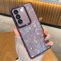 เคส Vivo V27 Pro 5G V23 Pro 5G เคสกลิตเตอร์หรูหรา Y20i Vivo Y11เคสใหม่แม่พิมพ์กลมฝาหลัง