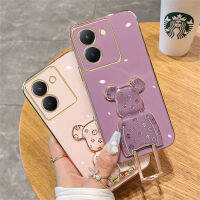 ฝาครอบป้องกันกล้องสำหรับ VIVO Y27 5G เคสมีขอบ TPU แบบนิ่มกรอบป้องกันกล้องแบบตรง