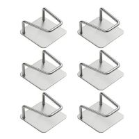 Kitchen Stainless Steel Holder Self Sink Sponges Drain Drying Rack Kitchen Wall Hook Storage Organizer 6 Pcs