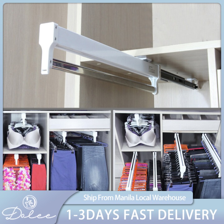 Ball Bearing Closet Valet Rod Pull Out Clothing Closet Valet Rod Heavy