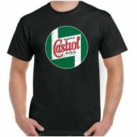 Top Sale Mens Short Sleeve Castrol Oil T-Shirt Mens Motor Racing Classic Car Enthusiast F1 Dakar Rally  Summer Casual Loose Tee for Dad/Boyfriend  IGGD