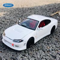 โมเดล S15 1/24 Nissan Silvia,โมเดล Mobil Sport Aloi Mainan Logam Diecast Mobil Balap Koleksi Simulasi Tinggi Hadian-An