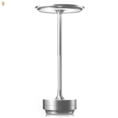 โคมไฟตั้งโต๊ะกันน้ำโคมไฟไร้สายโลหะหรี่แสงได้และชาร์จไฟได้