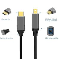 USB C to Mini DP PD Charging Cable Converter Expand Monitor 4K 60Hz for Display Port for MAC Pro Laptop H8WD