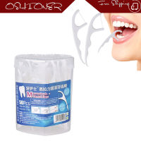 OSHIONER 50pcs Portable Disposable Dental Teeth Floss for adult Dental Cleaning Tooth Stick Teeth Clean Tooth Oral Care Toothpick Tool