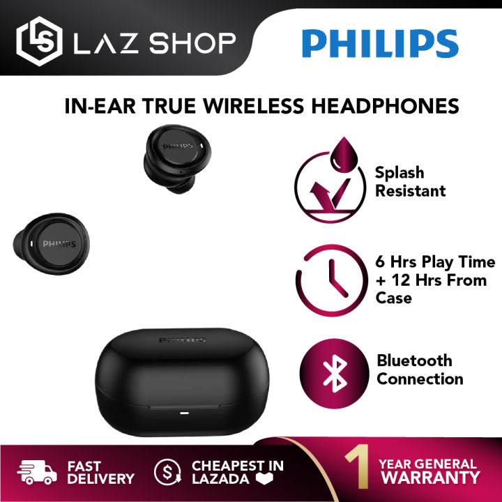 Philips In Ear True Wireless Headphones TAT1215BK Black Lazada