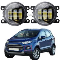 2ชิ้นประกอบไฟตัดหมอกในรถยนต์เลนส์ LED ไฟเดย์ไลท์หมอกกลางวัน DRL 12V สำหรับ Ford Ecosport 2013 2014 2015 2016