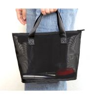 【CC】 Mesh Yarn Makeup with and Handle Tote Purse Cosmetics Organize for Men new