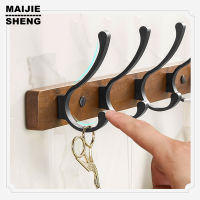 Wood Wall Hooks for Hanging Coat Hooks Wall Mounted, Wooden Rustic Farmhouse Heavy Duty Towel Hooks Wall Hooks for Hanging Coats