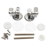 Seat Replacement Rustproof Bathroom Mountings Top Durable Universal Fittings Easy Install Silver Zinc Alloy Toilet Hinges