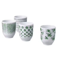 Mug, patterned,22 cl/ 4 pcs.