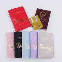 【CW】New Simple Fashion Passport Holder Letter Thin Slim Style Passport Cover Travel Wallet Gift PU Leather Card Case Cover Unisex