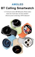 LA24สมาร์ทวอท์ชผู้ชายโทรผ่านบลูทูธ AMOLED เสมอ-บนหน้าจอเครื่องวัดชีพจร Smartwatch Olahraga ผู้หญิง VS Google Pixel นาฬิกา