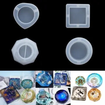 6 Styles Ashtray Molds Resin Casting Silicone Molds for DIY Square Round Ashtray  Resin Epoxy Silicone Moulds Home Decoration