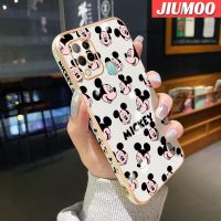 JIUMOO เคสสำหรับ Infinix Hot 10S NFC เคสการ์ตูนมิกกี้บางหรูหราชุบเคสโทรศัพท์คลุมทั้งหมดป้องกันเลนส์กล้องเคสซิลิโคนลายขอบสี่เหลี่ยมเคสกันกระแทกแฟชั่น