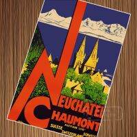 {Kobayashi copy paper} Neuchatel Chaumont สวิตเซอร์แลนด์ทัวร์สวิสภาพวาดโปสเตอร์ผ้าใบย้อนยุควอลล์เปเปอร์ DIY ของขวัญการตกแต่งบ้านโปสเตอร์