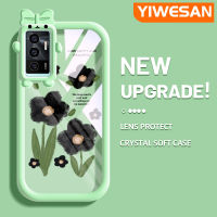 YIWESAN เคสสำหรับ VIVO V23E 4G V23E 5G เคส Y75การ์ตูนแฟชั่นกันกระแทกหลากสีดอกไม้เคสโทรศัพท์โปร่งใสซิลิโคนนิ่มเคสป้องกันเลนส์กล้องถ่ายรูปลายสัตว์ประหลาดน้อยน่ารักสุดสร้างสรรค์