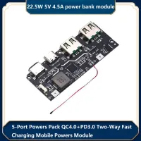 22.5W 5V 4.5A Type-C Micro-USB C 5-Port Powers Pack QC4.0+PD3.0 Two-Way Fast Charging Mobile Powers Module Circuit Board