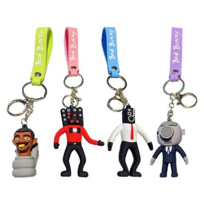 Skibidi Toilet Key Chain Funny Backpack Pendant Keyring Chain Game Peripherals Decoration for Kid Birthday or Christmas Gift for Toys Dolls Gifts original