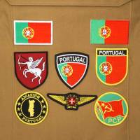 Flag of Portugal Military Tactical Embroidered Patches Print Badge with Hook Backing for Clothing Haberdashery