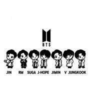 BTS สติ๊กเกอร์ไดคัด สติ๊กเกอร์กันน้ำ ติดรถ   สติ๊กเกอร์สำหรับติดรถ อย่างดี รหัส 05 ขนาด 55 X9.5 CM