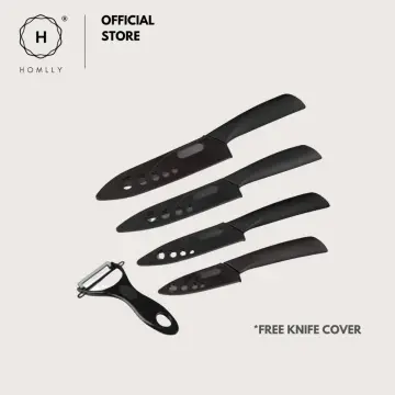 Homlly 17pc Stainless Steel Knife Set with Block, Anti-rusting Sharp  Serrated Steak Knives with Acrylic Stand