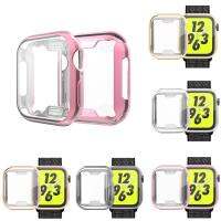 ☊ ฝาครอบนาฬิกาแบบบางเฉียบนุ่มเป็นพิเศษสำหรับ Apple Watch Series 4 44/40mm Case All-around TPU ฝาครอบป้องกันสำหรับอุปกรณ์เสริม iWatch