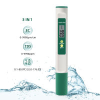 3 In 1 TD S EC PH Meter ดิจิตอลคุณภาพน้ำความบริสุทธิ์ทดสอบแบบพกพาอุณหภูมิทดสอบปากกาตรวจจับสำหรับน้ำดื่มพิพิธภัณฑ์สัตว์น้ำ