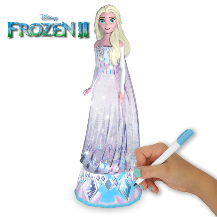 นำเข้า-พร้อมส่ง-ตุ๊กตา-elsa-ตั้งโชว์-มีไฟ-disney-frozen-2-light-and-sparkle-ราคา-1-450-บาท