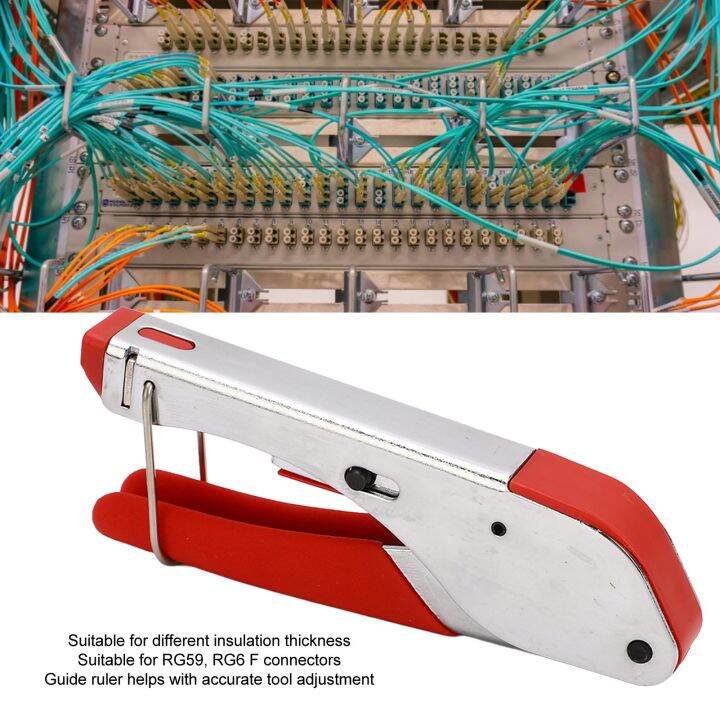 Wire Crimping Tool Adjustable Built in Dual Blades Coaxial Cable