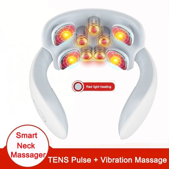 Smart Electric Neck Massager Neck Shoulders Massage Vibration Hot