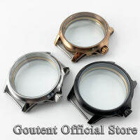 Goutent 44มม. นาฬิกาเหล็กสีดำ Pvdbronze Plated Fit ETA 64976498 Seagull ST36ผู้ชายนาฬิกา