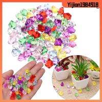 YIJIAN1984918 50Pcs/bag ลูกปา งานฝีมือ DIY ตกแต่งตู้ปลา ภูมิทัศน์พิพิธภัณฑ์สัตว์น้ำ เครื่องประดับจัดงานแต่งงาน ก้อนหินปูถนน หินเทียม ก้อนน้ำแข็งคริสตัล ฟิลเลอร์แจกัน ก้อนกรวด