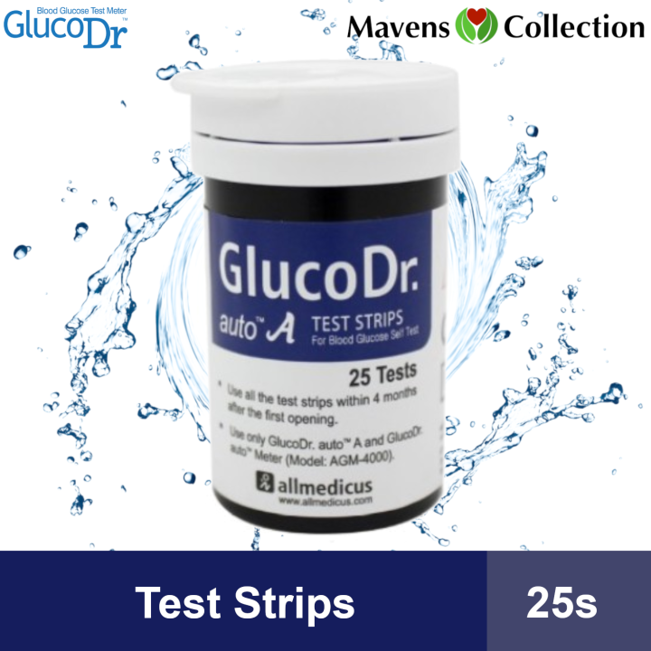 GlucoDr. Test Strips for Blood Glucose Self Test 25s by Mavens
