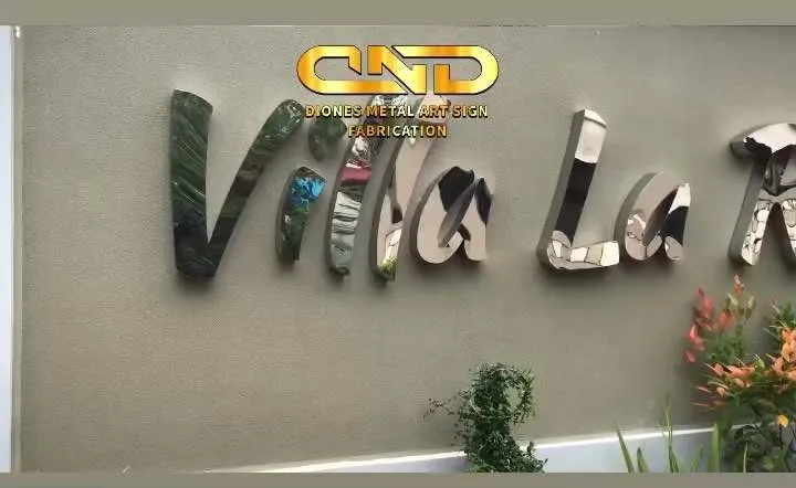 Stainless steel Outdoor 3D signage Mirrorized Finished | Lazada PH