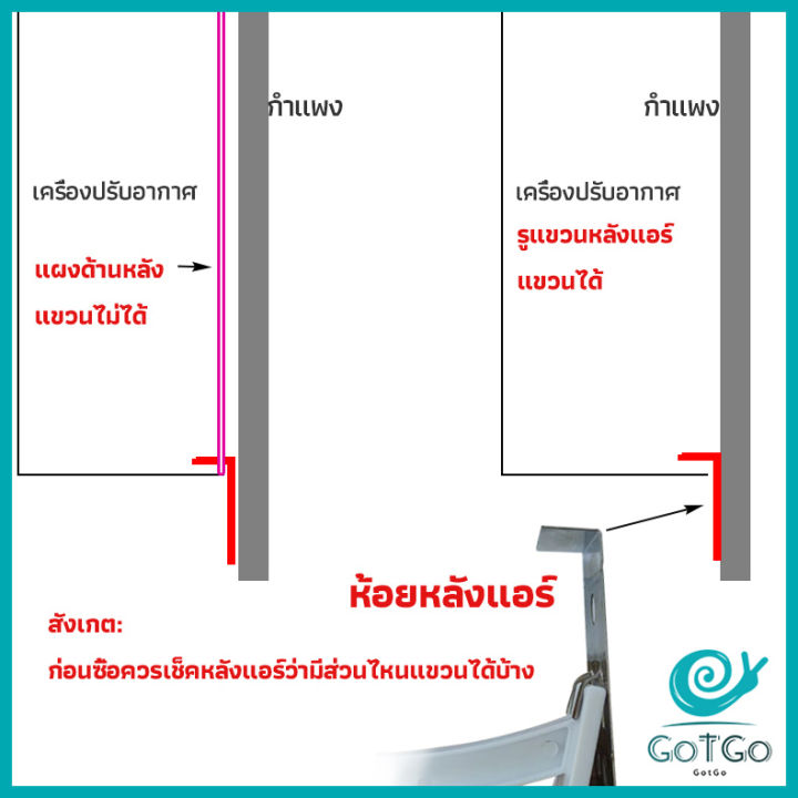 gotgo-ฝาครอบเครื่องปรับอากาศ-แผ่นบังลมแอร์-ที่กั้นแอร์-ที่เบนทางลม-air-conditioning-deflector-สปอตสินค้า