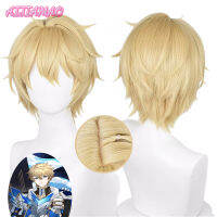 Honkai Star Rail Gepard คอสเพลย์วิกผม30ซม. สั้นสีบลอนด์วิกผมคอสเพลย์อะนิเมะคอสเพลย์ Wigs วิกผมสังเคราะห์ทนความร้อน