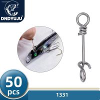 ✽ↂ DNDYUJU 50pcs 304 Stainless Steel Fishing Nice Hooked Snap Pin Fishing Barrel Swivel Lure Connector Fishing Accessories Pesca