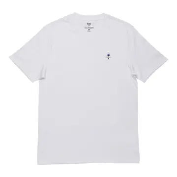 Men's White Pique T-Shirt - White Bark S / White / White W Black Border