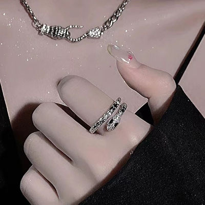 Annabels แหวนงูแบบกอธิคปรับขนาดได้,แหวนงูสำหรับผู้ชายแฟชั่นสำหรับผู้หญิงพังค์บอยเด็กหญิงของขวัญวันเกิด