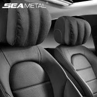 SEAMETAL Breathable Leather Car Seat Headrest Neck Support Car Neck Pillows For Mercedes Benz Maybach S-Class Head Rest Pillows